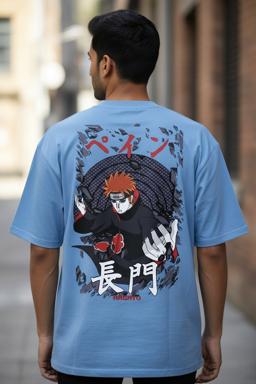 Pain Nagato Oversized Graphic Tee | Akatsuki Edition