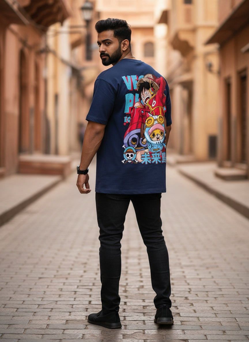 Future Pirate King Oversized T-Shirt | WeebDesi Exclusive (240 GSM | 100% Cotton)