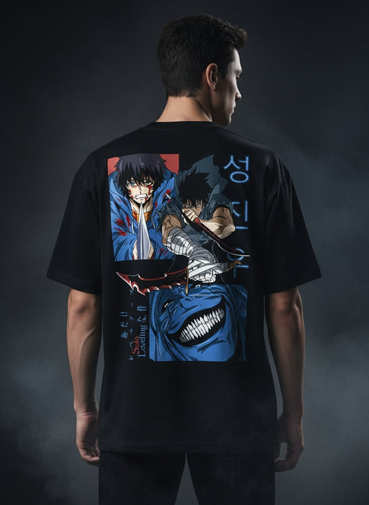 Solo Leveling Oversized Premium Graphic Tee – Limited Edition